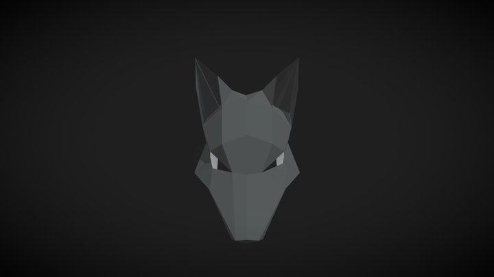 Fox Mask (low poly) Free dowload 3D Model