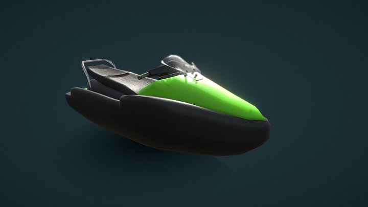 Jet ski low poly 3D Model