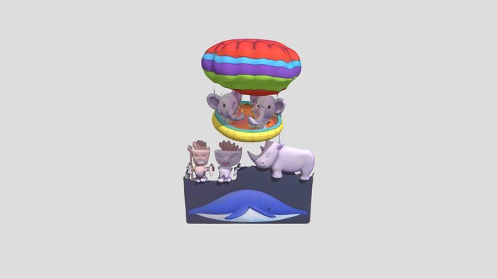 Álbum ilustrado personaje y escena – Free 3D Model STL