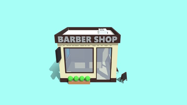 Negozio Barbiere 3D Model