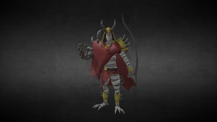 Monster Assassin Low Poly Concept 3D Model