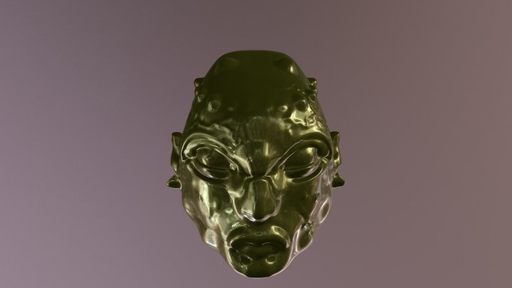 Alien Head 3D Model