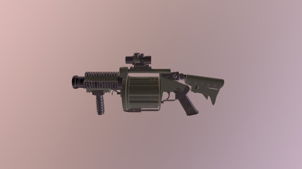 Grenade Launcher - 3D model by Burston [cf94ba5] - Sketchfab