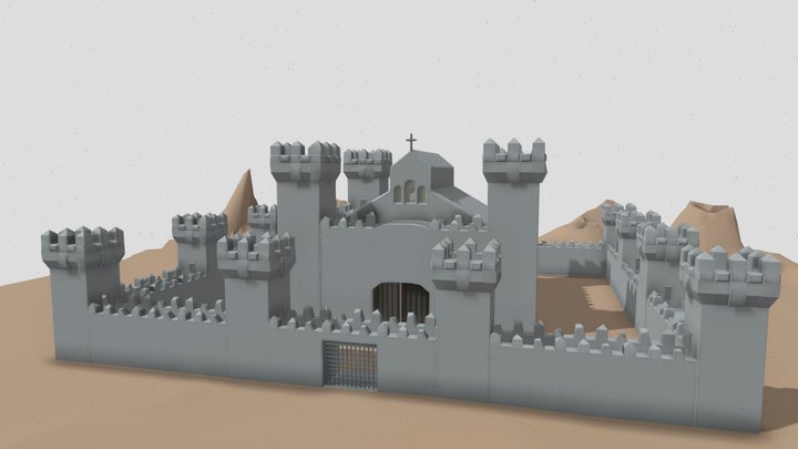 Lowpoly Castle 3D Model