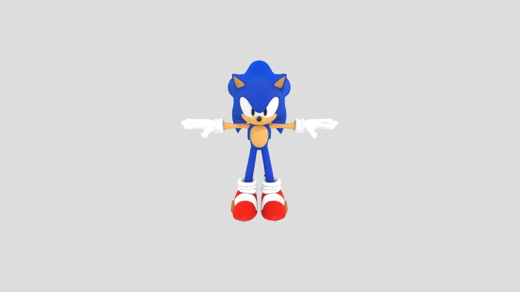 3D sonic rigged