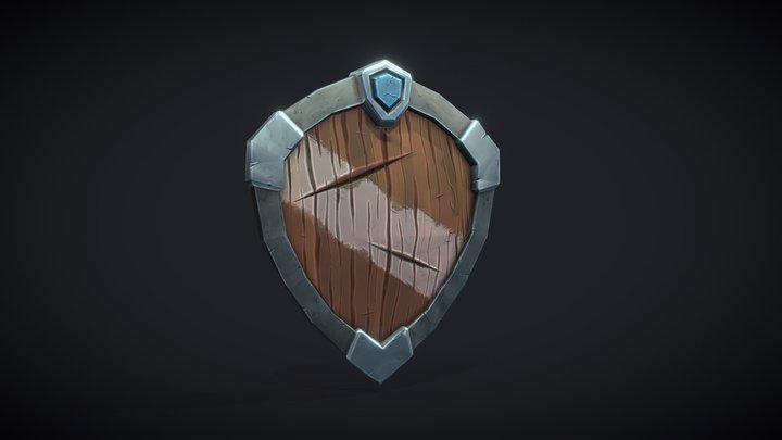 Stylized Shield 3D Model