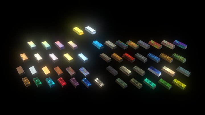 Skyrim Ingots 3D Model