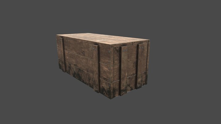 Wooden Crate 3D Model