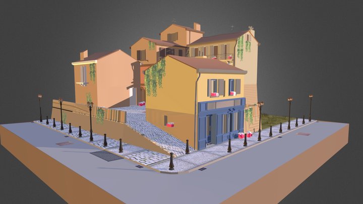 CityScene Antibes 3D Model