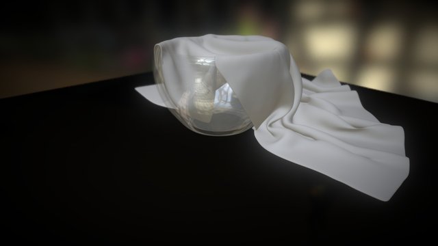 Cloth On Cup 3D Model
