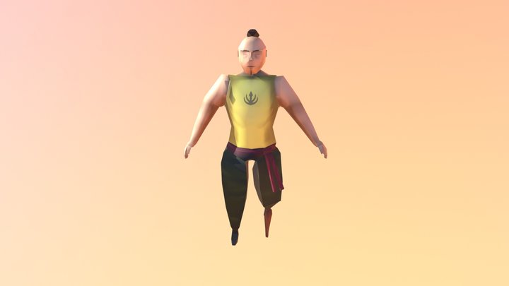 Low Poly Warrior 3D Model