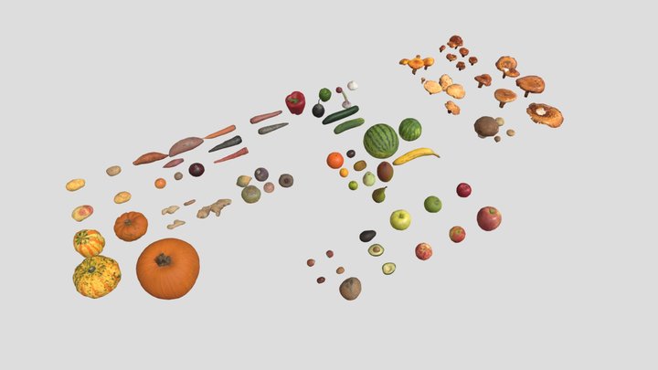 Mega vegetables 3D Model