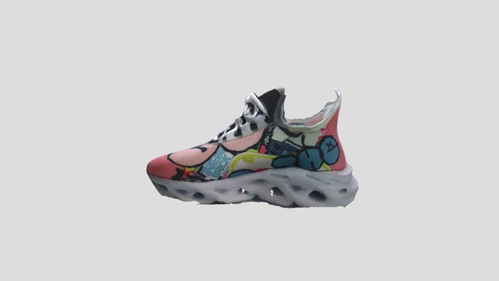 GOTB 2.0 (Skyscrapers) Peachy Black Mesh Shoes 3D Model