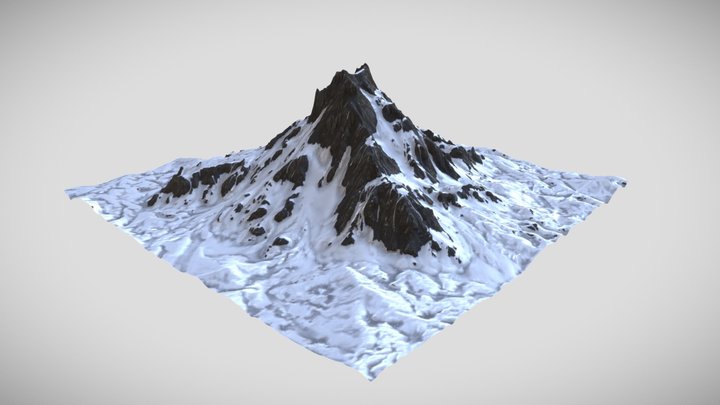 Snowy Mountain V1 3D Model