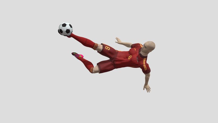 Footballer 3D Model