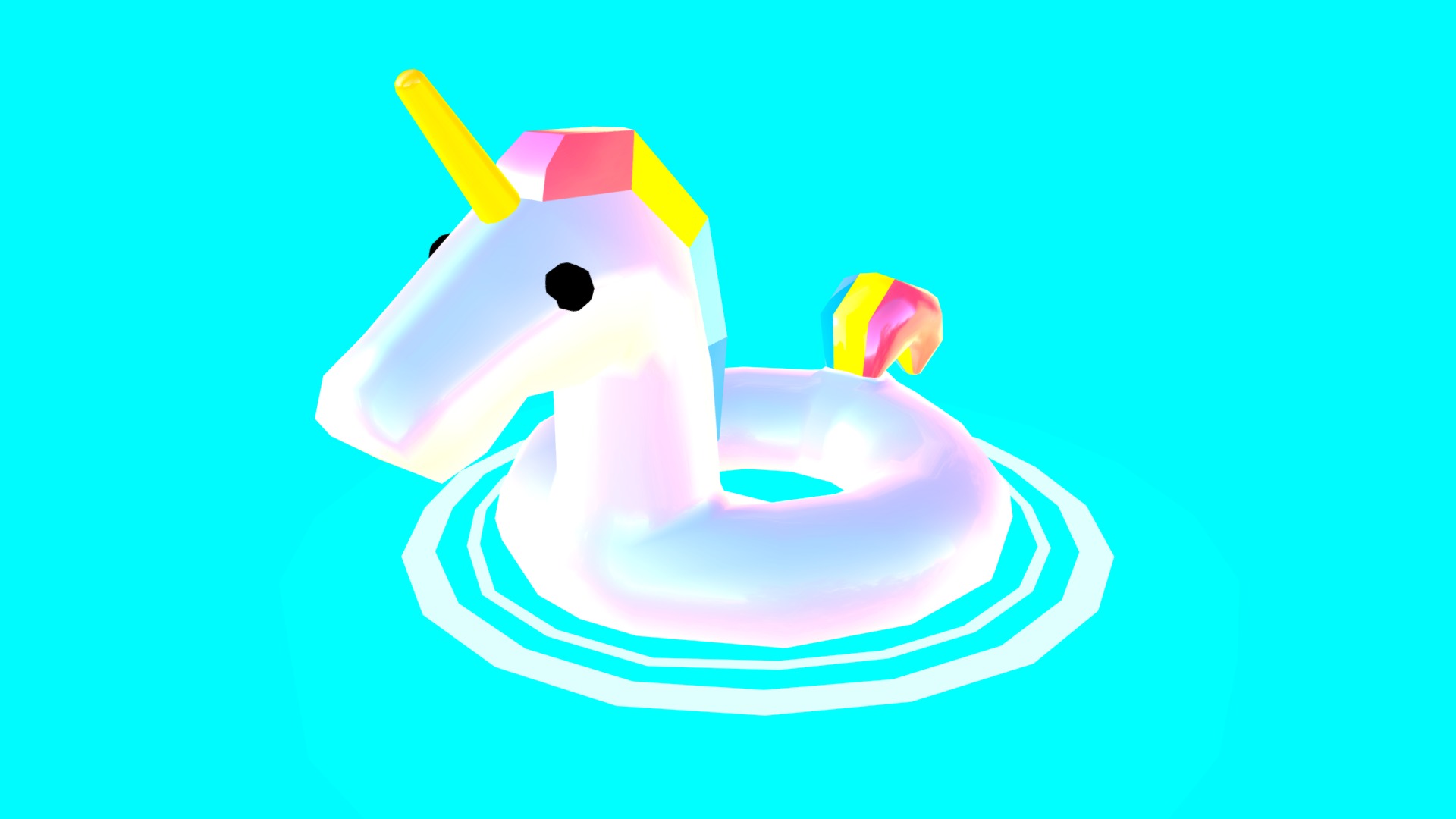 3D model Unicorn Funtime Floatie - This is a 3D model of the Unicorn Funtime Floatie. The 3D model is about background pattern.