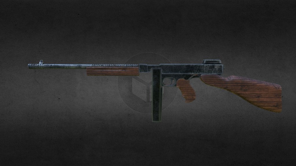 M1 Thompson [3D-Coat Texture] (Unfinished) - 3D model by Shenquarh ...