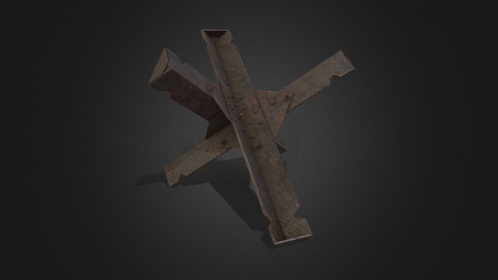 Rusted Czech Hedgehog 3D Model