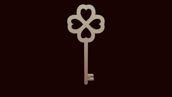 golden key 3D Model