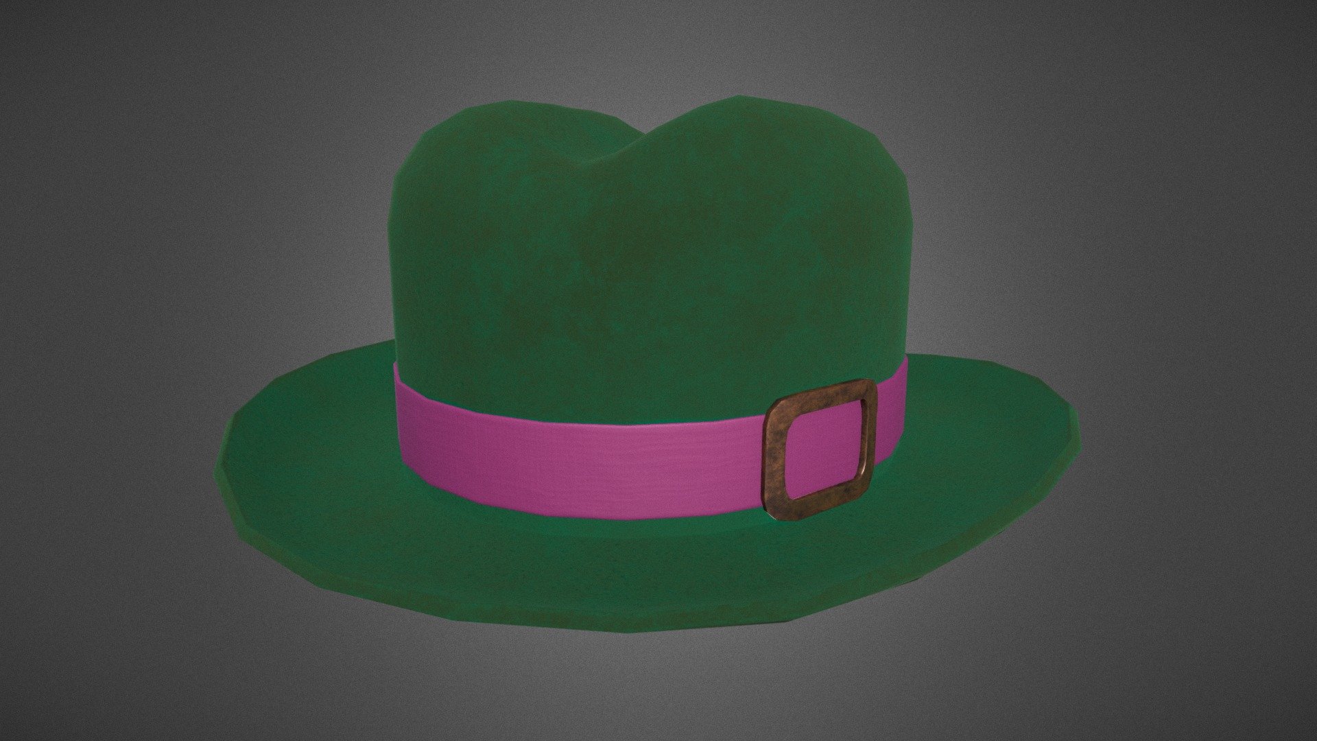 Velvet hat with a buckle Download Free 3D model by qlodly [cfa981a