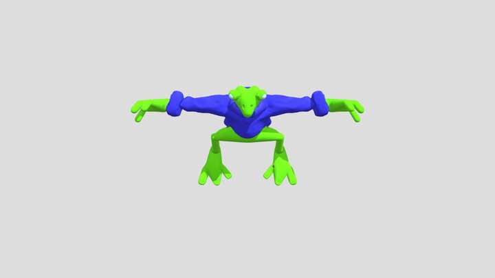Frog Newman (No Rig) 3D Model