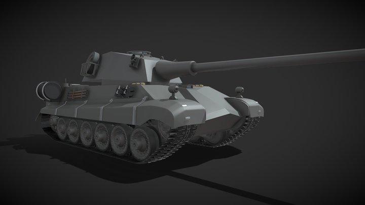 German Heavy Tank Tiger lll 3D Model