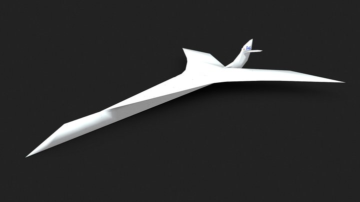 Lowpoly Paper Plane 3D Model