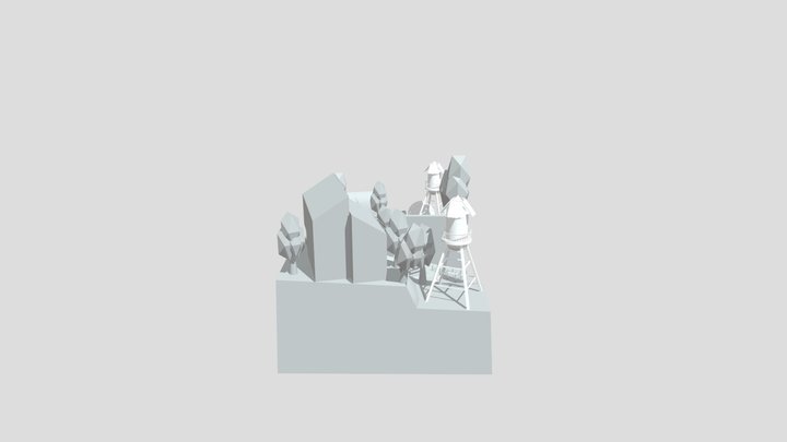 Eco House - Blockout 3D Model