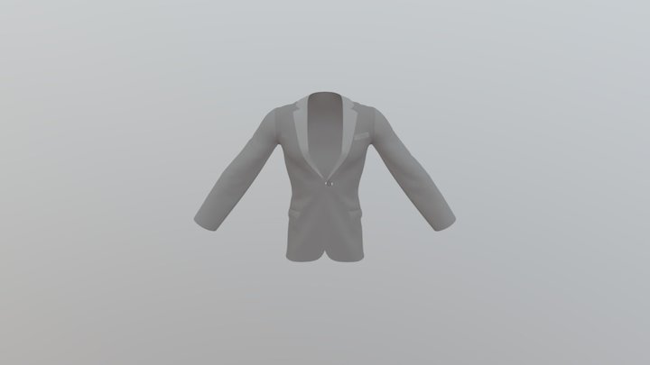 Jacket men 3d model created by marvelousdesigner 3D Model