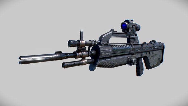 Halo Reach Battle Rifle 3D Model