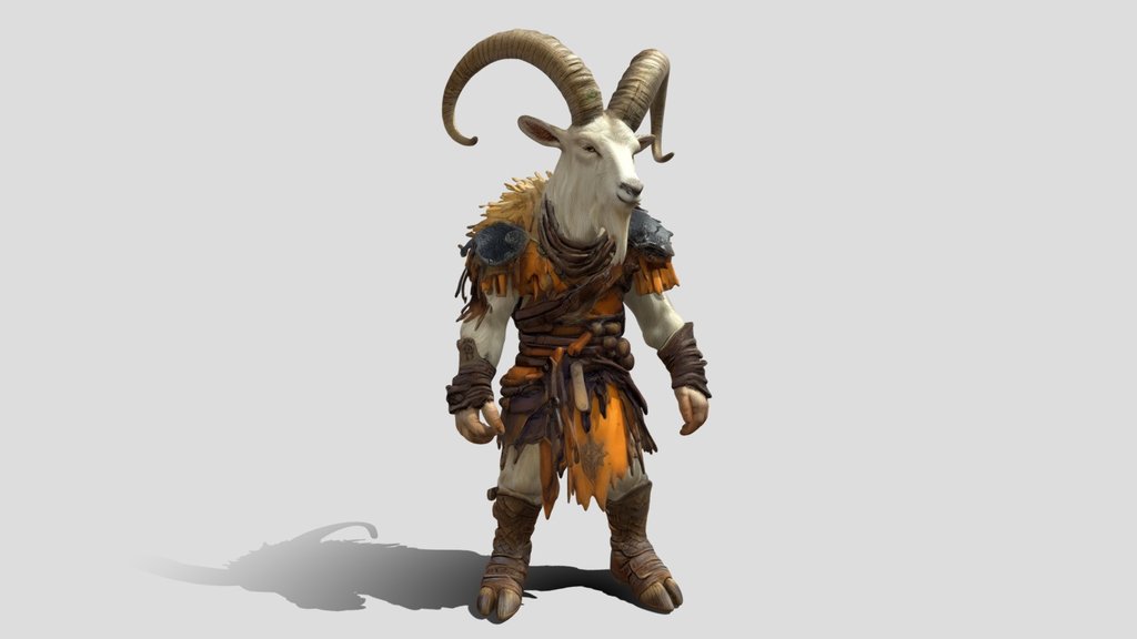 Goat-headed warrior 3d model