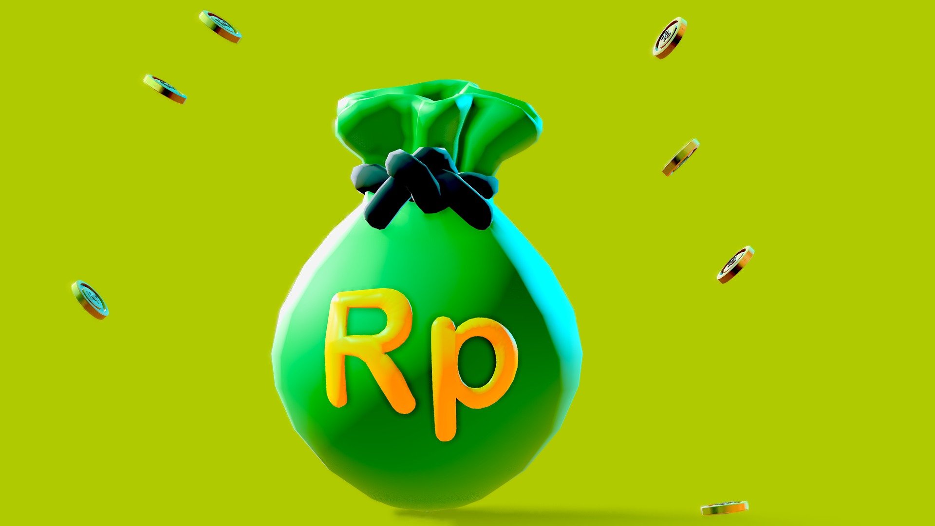Marketing Icons - Rupiah Bag - Buy Royalty Free 3D model by Assemblr ...