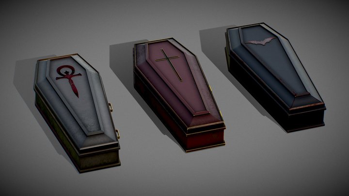 Halloween Coffin pack – Free 3D Model STL