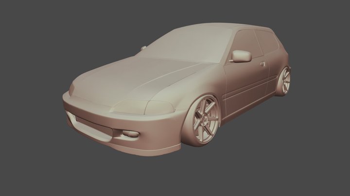 Honda Civic Hatchback EG6 3D Model