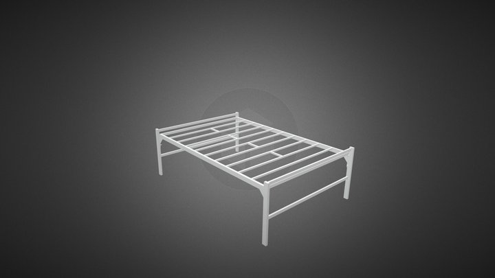 Double Bed Base Headboard & Footboard 3D Model