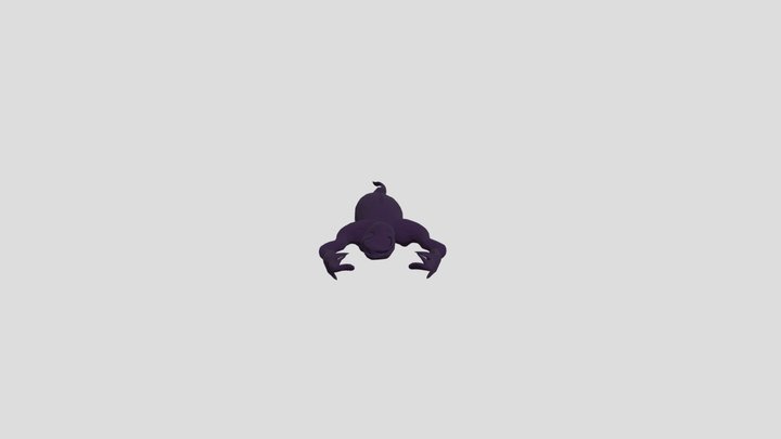 Low Poly Crawler Alien By Danial Wahid. 3D Model