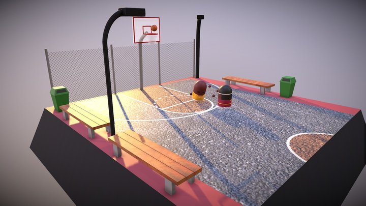 Miniature Street Basketball 3D Model