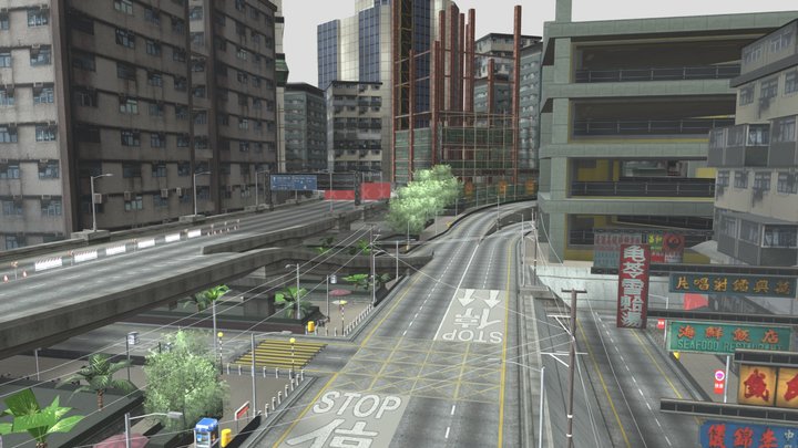 burnout revenge - central route crash junction 3D Model