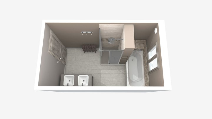 Salle de bain de 7m² 3D Model