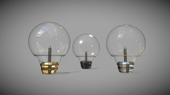 Modern and simple light bulb 3D Model