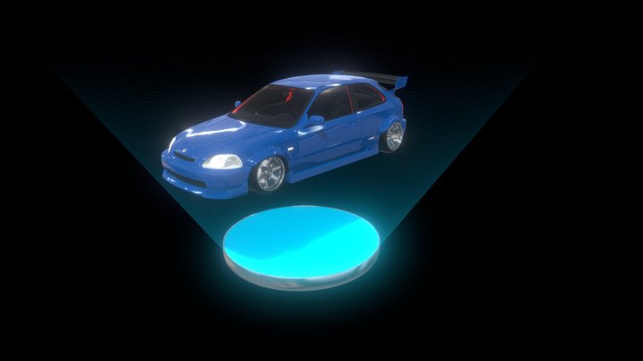 Hologram Car 3D Model