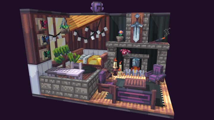 Lowpoly Cabin 3D Model