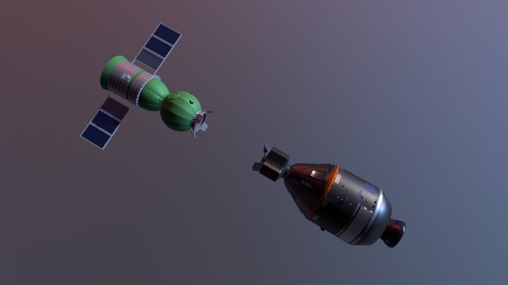 Soyuz + Apollo 3D Model