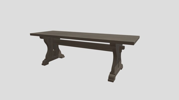 Country bench 3D Model