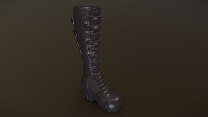 Female Boots Realistic 3D Model