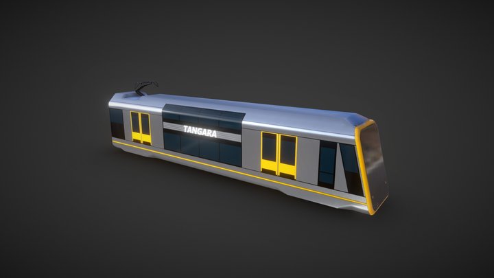 Low Poly Tangara Train 3D Model