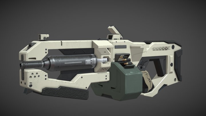 Doom Weapon - Heavy Assault Rifle 3D Model