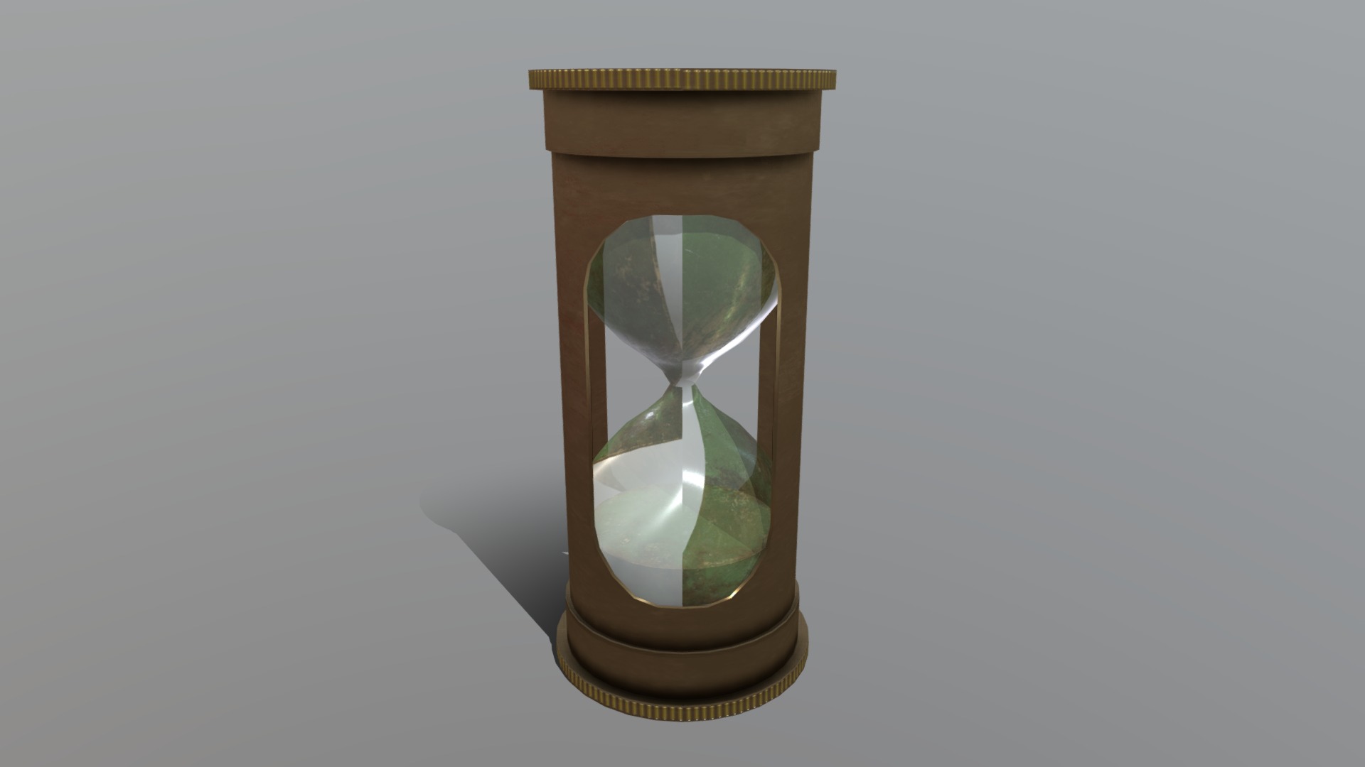 3D model Antique Hourglass - This is a 3D model of the Antique Hourglass. The 3D model is about a glass with a green liquid in it.