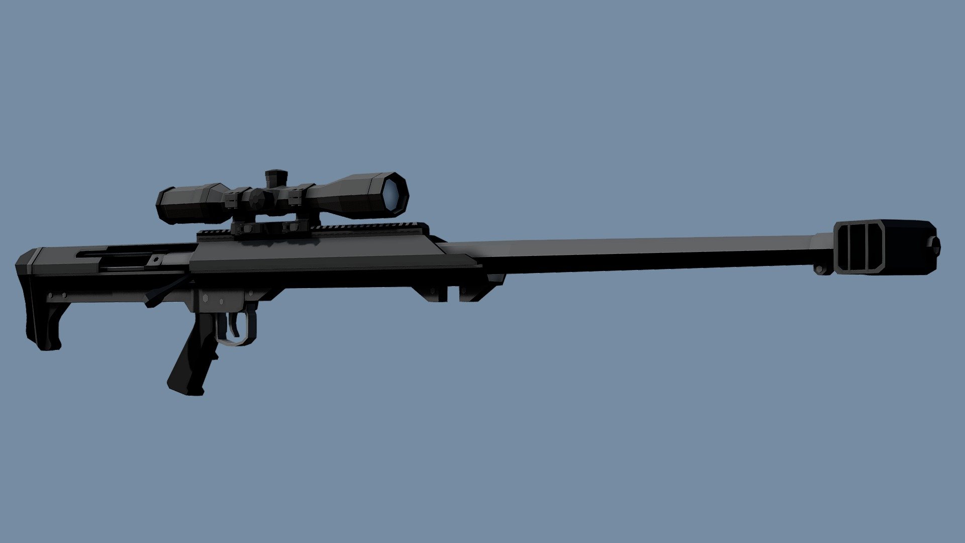 Low-Poly Barrett M99 - Download Free 3D model by TastyTony [cfc31dd ...