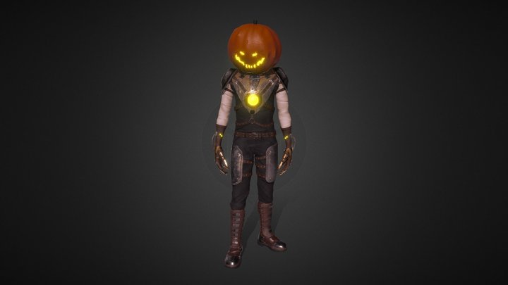Steampunk Pumpkin 3D Model
